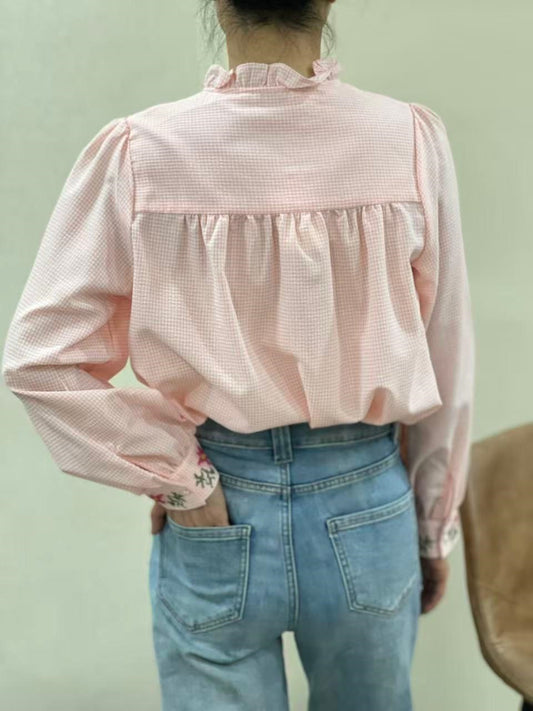 Blouse Vichy Brodée