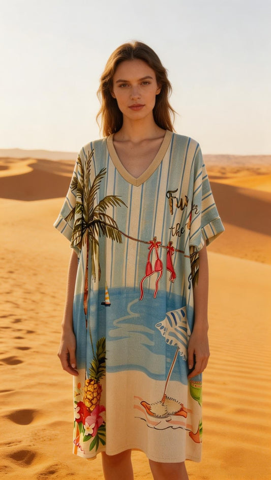 Robe Kaftan Imprimée